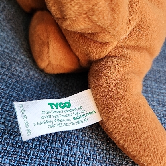 Tyco Sesame Street Snuffleupagus Bean Bag Plush Plush Toy 1997 Jim Henson - Picture 7 of 7